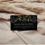 Tarjeta De Recepción Solicitud de receta para la ducha de novia gótica<br><div class="desc">Tarjeta de inserción de hilo de la ducha de novia de temática de Halloween con ilustracion gótico de flores negras. En la tarjeta se pide a los clientes que rellenen la receta y la lleven a la ducha. ¡Envíe esta tarjeta a lo largo de la tarjeta de recetas correspondiente en...</div>