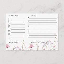 Tarjeta De Recepción Solicitud de receta para la lluvia de flores silve