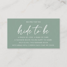 Solicitud de Recetas para Bridal Shower Moderno Ve