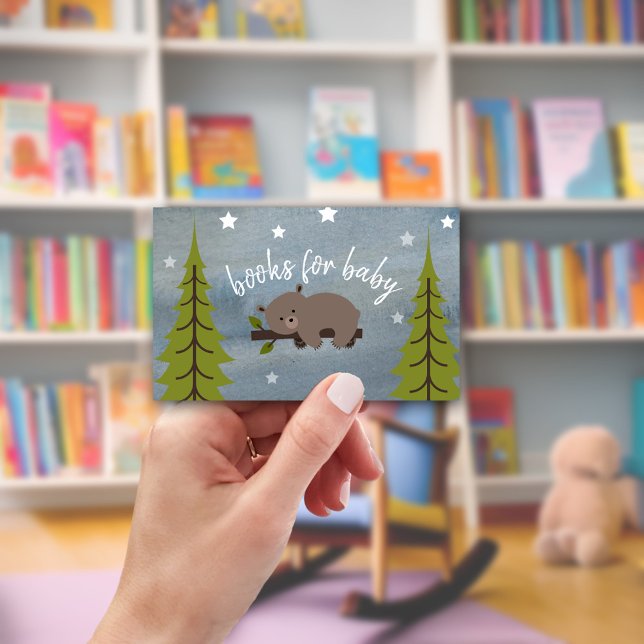 Tarjeta De Recepción Solicitud de un libro de Baby Shower neutro con cu (Subido por el creador)