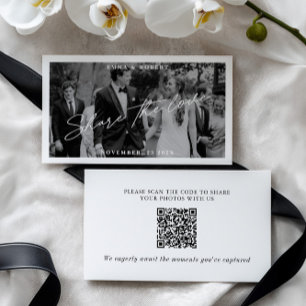 Tarjeta De Recepción Solicitud de uso compartido de fotos Boda moderno 