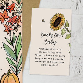 Tarjeta De Recepción Solicitud del libro Baby Shower Fall Sunflower Har