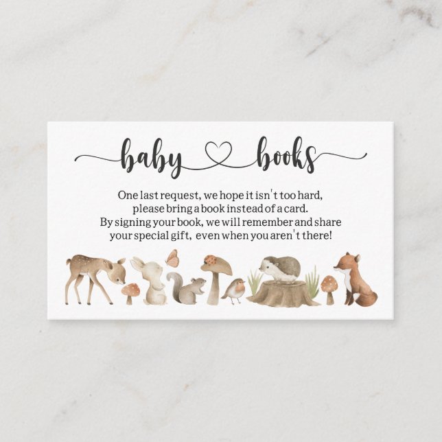 Tarjeta De Recepción Solicitud del libro de cumpleaños Baby Shower I de (Anverso)