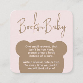 Tarjeta De Recepción solicitud minimalista del libro Baby Shower de oso