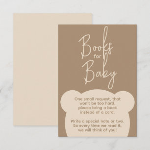 Tarjeta De Recepción solicitud minimalista del libro Baby Shower de oso