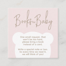 Tarjeta De Recepción solicitud minimalista del libro Baby Shower de oso