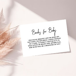 Tarjeta De Recepción Solicitud moderna de Baby Shower en blanco y negro