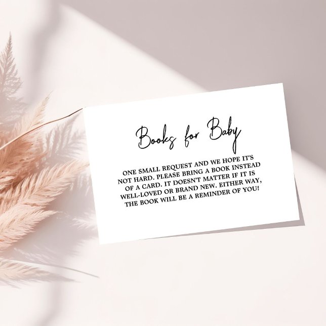 Tarjeta De Recepción Solicitud moderna de Baby Shower en blanco y negro (Subido por el creador)