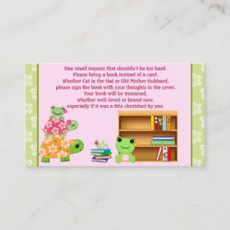 Tarjeta De Recepción Solicitudes de libros de rana chica en lugar de in