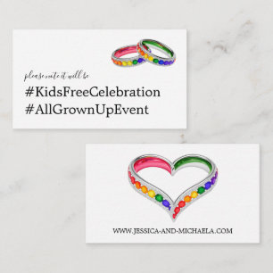 Tarjeta De Recepción Solo adultos LGBTQ+ 🌈 Entrelazados en Orgullo