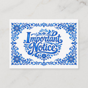 Tarjeta De Recepción ¡Solo adultos!💙🍋 Romance Azul & Limone