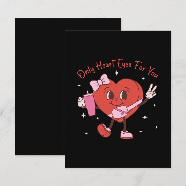 Tarjeta De Recepción Solo Ojos de Corazón Para Ti (Anverso / Reverso)