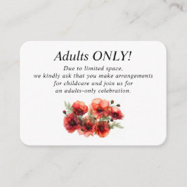 Tarjeta De Recepción Solo para adultos Boda Scarlet Petal Serenade