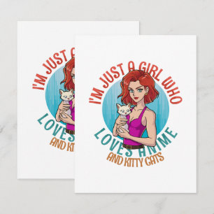 Tarjeta De Recepción Sólo soy una chica que ama a los gatos