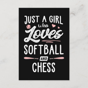 Tarjeta De Recepción sólo un chica al que le gusta el softbol y el ajed