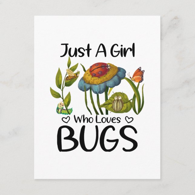 Tarjeta De Recepción Sólo un chica que ama los bugs (Anverso)