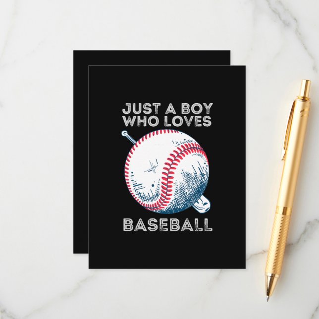 Tarjeta De Recepción Solo un chico que ama el béisbol (Anverso/Reverso In Situ)