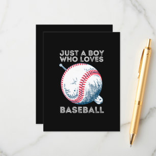 Tarjeta De Recepción Solo un chico que ama el béisbol