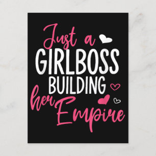 Tarjeta De Recepción Sólo un jefe chica construyendo su imperio mujeres