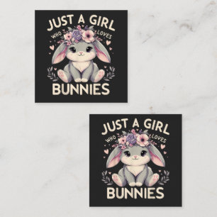 Tarjeta De Recepción Sólo Una Chica Que Ama a los Conejos