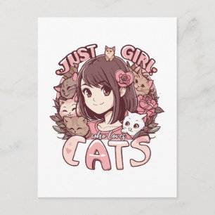 Tarjeta De Recepción solo una chica que ama los gatos