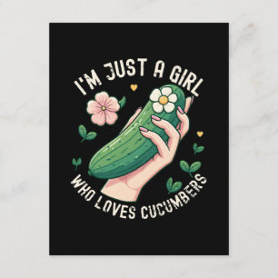 Tarjeta De Recepción Sólo Una Chica Que Ama Los Pepinos - Vegetariana D