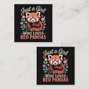 Tarjeta De Recepción Sólo una chica que ama pandas rojos