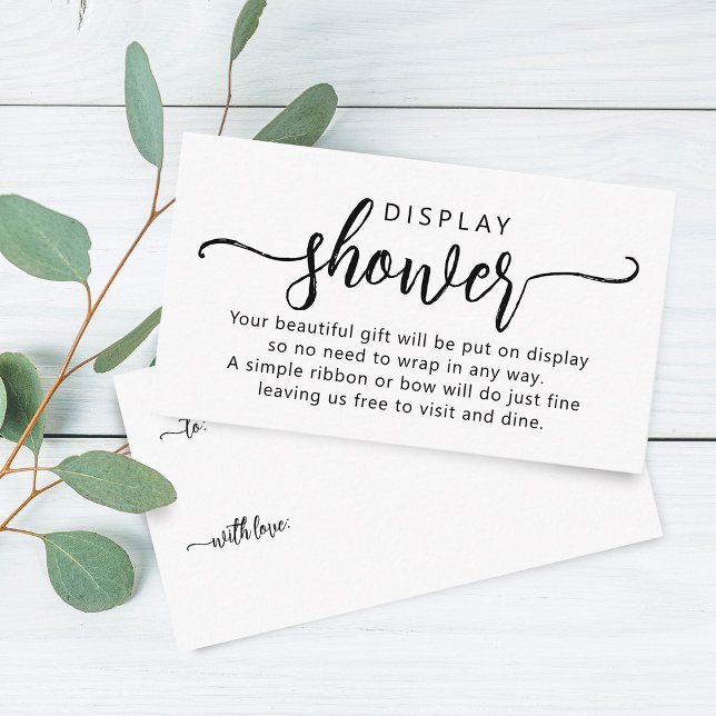 Tarjeta De Recepción Sombra de visualización de guiones simple (Simple Script Display Shower Enclosure Card)