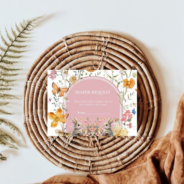 Tarjeta De Recepción Somebunny Baby Shower solicitud de sorteo de pañal (Subido por el creador)