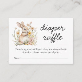 Tarjeta De Recepción Somebunny Special Diaper Raffle Spring Baby Shower