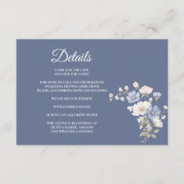 Tarjeta De Recepción Something Blue Enclosure Card Details