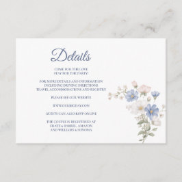 Tarjeta De Recepción Something Blue Enclosure Card Details