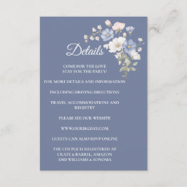 Tarjeta De Recepción Something Blue Enclosure Card Details