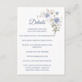 Tarjeta De Recepción Something Blue Enclosure Card Details