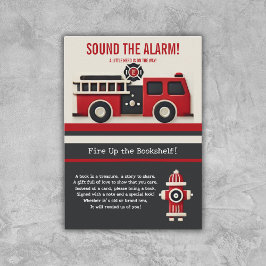 Tarjeta De Recepción Sonar la alarma del Baby Shower del bombero Minima