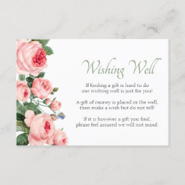 Tarjeta De Recepción Sonrojándose Rosa Rosa Rosa Floral Elegante Desean