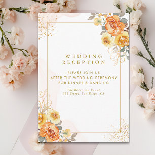 Tarjeta De Recepción Sophisticated spring wedding with orange blossoms