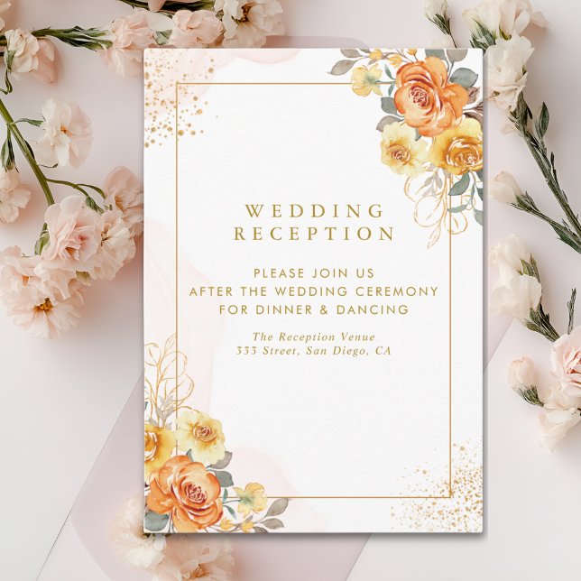 Tarjeta De Recepción Sophisticated spring wedding with orange blossoms (Subido por el creador)