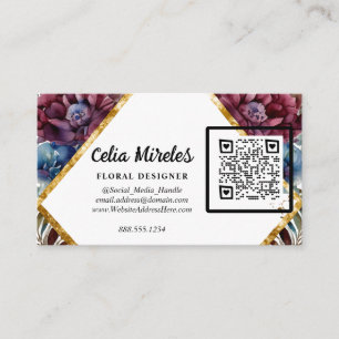 Tarjeta De Recepción Sorprendente sofisticación Jewel-Toned Peony QR có