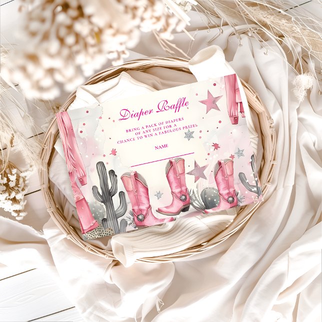 Tarjeta De Recepción Sorteo de Pañal de Vaquera Disco Rosa (Subido por el creador)