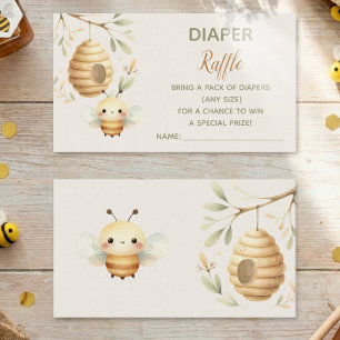 Tarjeta De Recepción Sorteo de pañales Baby Bee ¿Él o Ella?