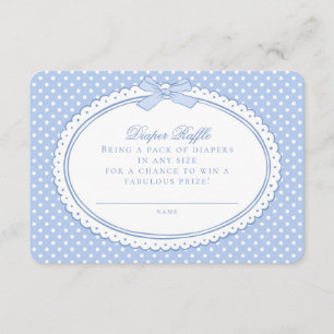 Tarjeta De Recepción Sorteo de Pañales Blue Gingham Coquette