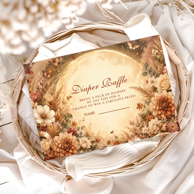 Tarjeta De Recepción Sorteo de pañales boho otoñales caprichosos (Subido por el creador)