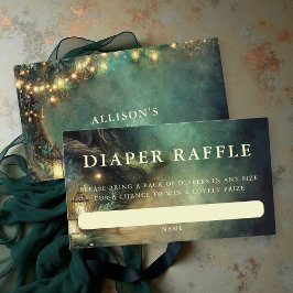 Tarjeta De Recepción Sorteo de pañales Bosque Encantado Linterna Baby S