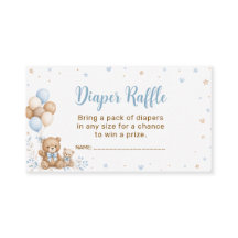 Sorteo de pañales con globo de osito de peluche
