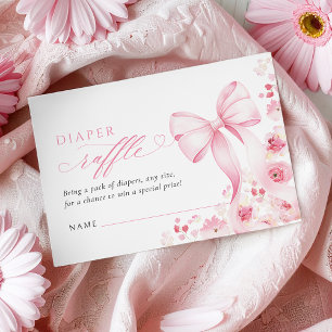Tarjeta De Recepción Sorteo de Pañales Coquette Baby in Bloom