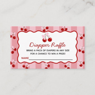 Tarjeta De Recepción Sorteo de Pañales Coquette Cherry on Top 