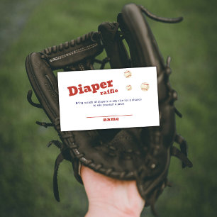 Tarjeta De Recepción Sorteo de Pañales de Béisbol Oh Boy Slugger Baby S