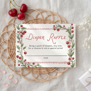 Tarjeta De Recepción Sorteo de Pañales de Cereza 