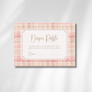 Tarjeta De Recepción Sorteo de pañales de Cottagecore Blush Marfil Cuad